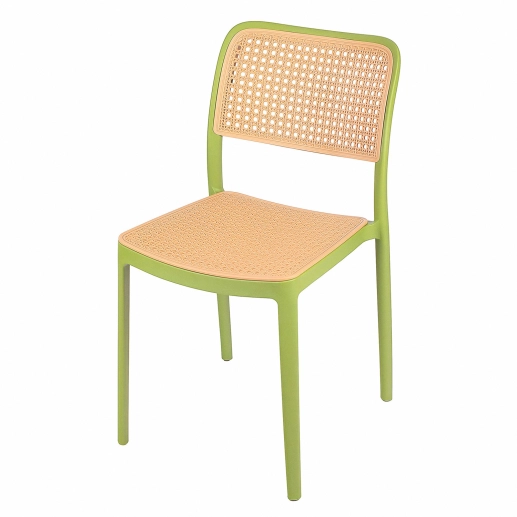 Cadeira de jantar Maya com design moderno e assento confortável - Verde Produto Cadeira de jantar Maya com design moderno e assento confortável - Verde