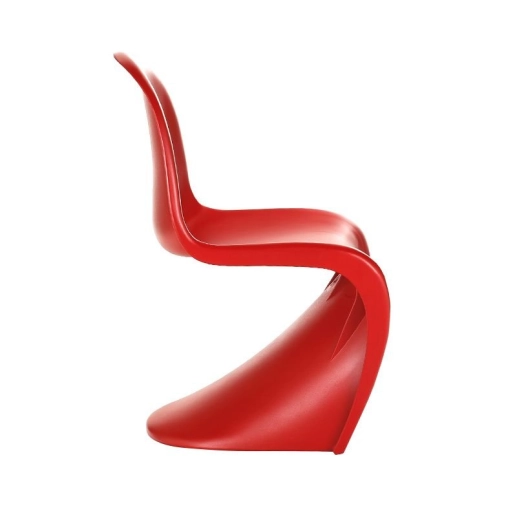 Produto Cadeira design Panton com acabamento fosco - Vermelho