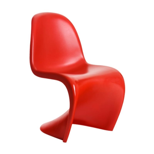 Produto Cadeira design Panton com acabamento fosco - Vermelho