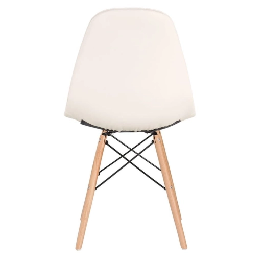 Produto Cadeira de jantar Charles Eames Eiffel Botonê Estofada - Creme