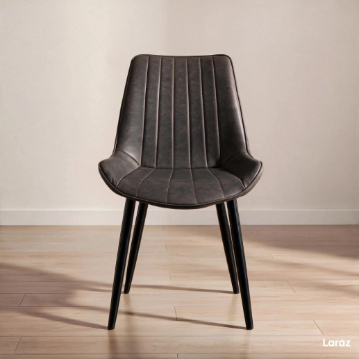 Produto Cadeira estofada Chicago com design industrial - Marrom Vintage