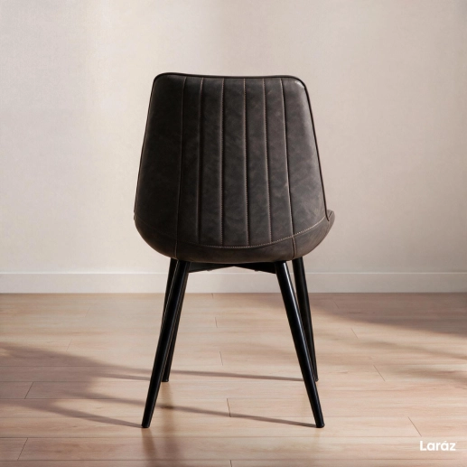 Produto Cadeira estofada Chicago com design industrial - Marrom Vintage