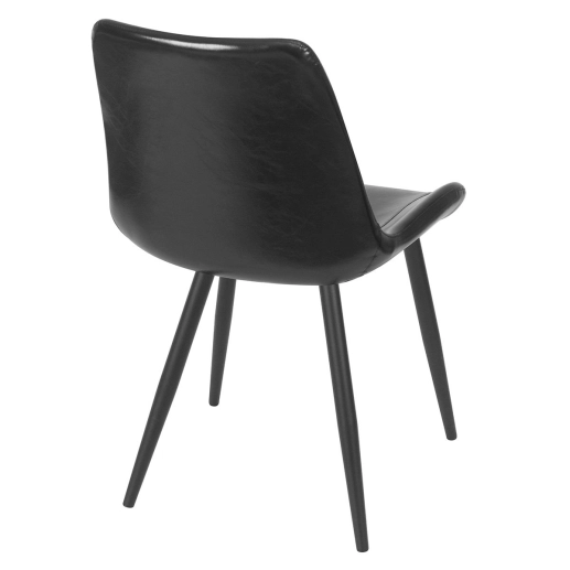 Cadeira estofada Detroit para cozinha e jantar - Preto Produto Cadeira estofada Detroit para cozinha e jantar - Preto