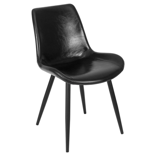 Cadeira estofada Detroit para cozinha e jantar - Preto Produto Cadeira estofada Detroit para cozinha e jantar - Preto