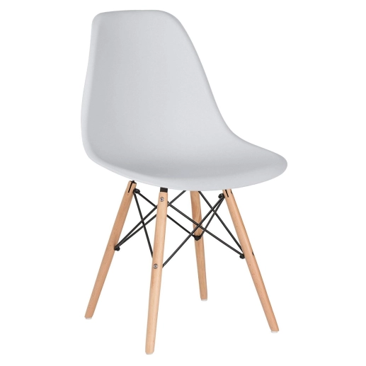 Kit 10 Cadeiras de jantar Charles Eames Eiffel DSW em Polipropileno - Cinza claro Produto Kit 10 Cadeiras de jantar Charles Eames Eiffel DSW em Polipropileno - Cinza claro