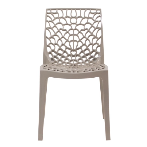 Produto Kit 10 Cadeiras de jantar Gruvyer com design contemporâneo e anatômico - Nude