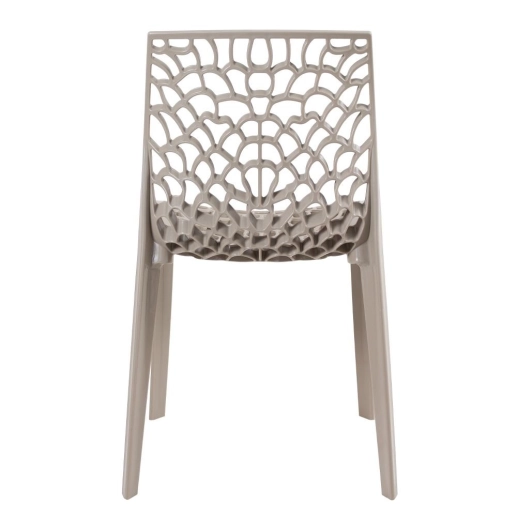 Produto Kit 10 Cadeiras de jantar Gruvyer com design contemporâneo e anatômico - Nude