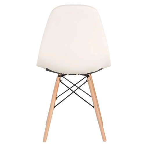 Kit 10 Cadeiras de jantar Charles Eames Eiffel Botonê Estofada - Creme Produto Kit 10 Cadeiras de jantar Charles Eames Eiffel Botonê Estofada - Creme