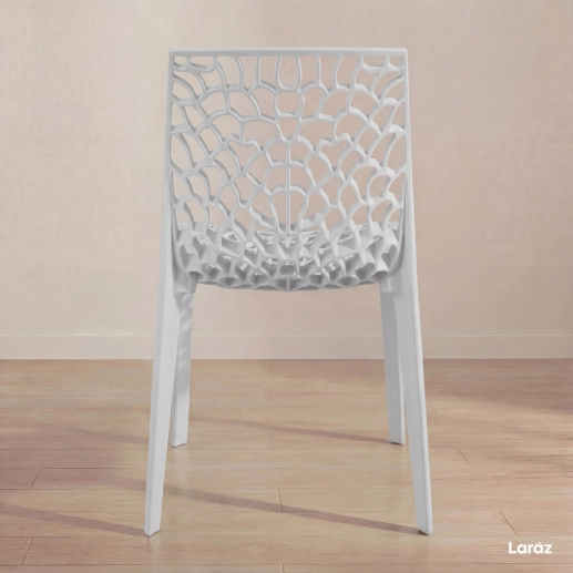 Produto Kit 12 Cadeiras de jantar Gruvyer com design contemporâneo e anatômico - Cinza claro