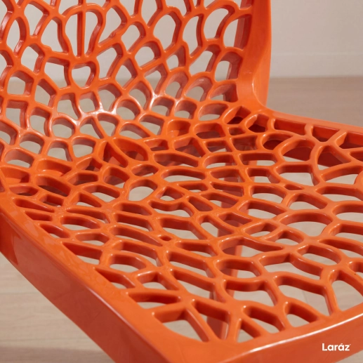Produto Kit 12 Cadeiras de jantar Gruvyer com design contemporâneo e anatômico - Laranja