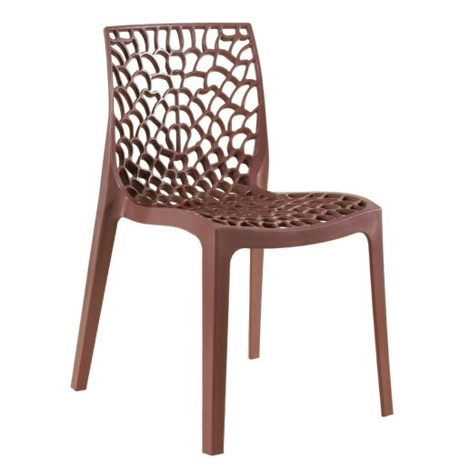 Kit 12 Cadeiras de jantar Gruvyer com design contemporâneo e anatômico - Marrom Produto Kit 12 Cadeiras de jantar Gruvyer com design contemporâneo e anatômico - Marrom