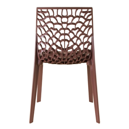 Kit 12 Cadeiras de jantar Gruvyer com design contemporâneo e anatômico - Marrom Produto Kit 12 Cadeiras de jantar Gruvyer com design contemporâneo e anatômico - Marrom