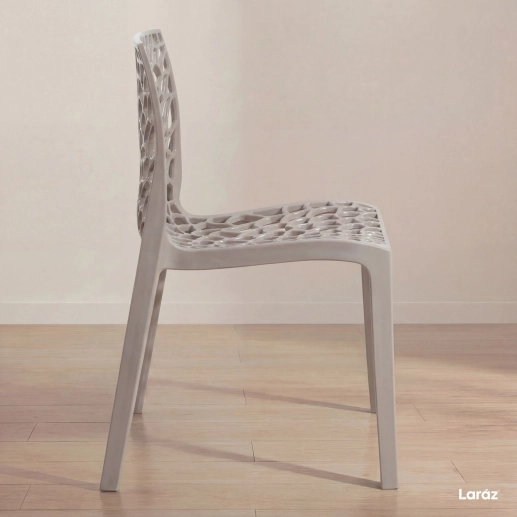 Produto Kit 14 Cadeiras de jantar Gruvyer com design contemporâneo e anatômico - Nude