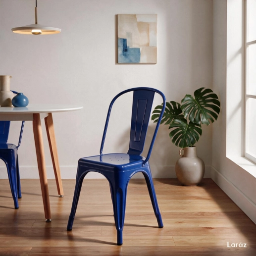 Produto Kit 16 Cadeiras de jantar Iron Tolix com design industrial – Azul Escuro