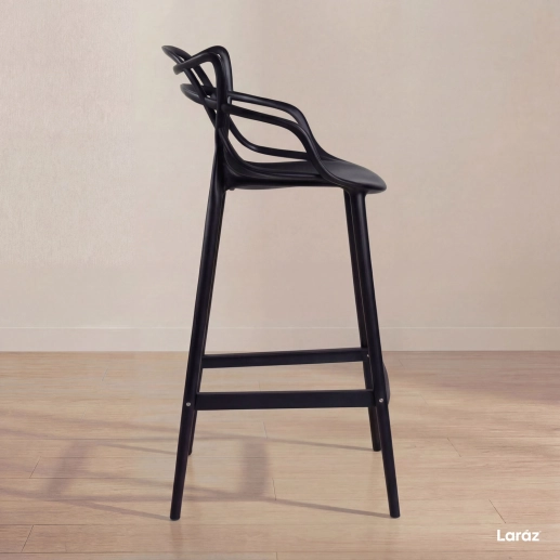 Produto Kit 2 Banquetas alta para bancada Master Allegra em Polipropileno 76 cm - Preto