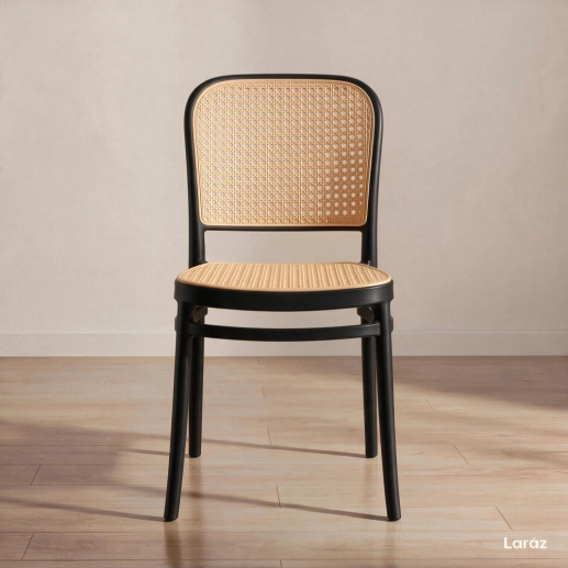Produto Kit 2 Cadeira de jantar Amis Lola com design moderno e assento confortável - Preto