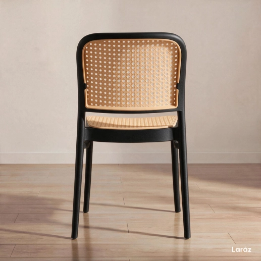 Produto Kit 2 Cadeira de jantar Amis Lola com design moderno e assento confortável - Preto