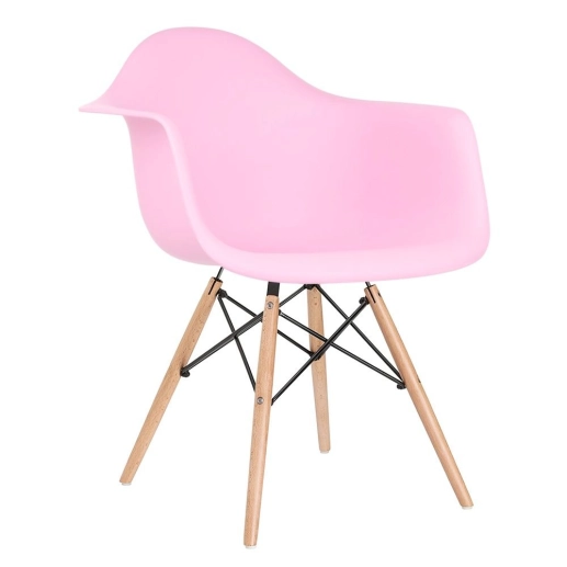 Kit 2 Cadeiras de jantar Charles Eames Eiffel DAW em Polipropileno - Rosa claro Produto Kit 2 Cadeiras de jantar Charles Eames Eiffel DAW em Polipropileno - Rosa claro