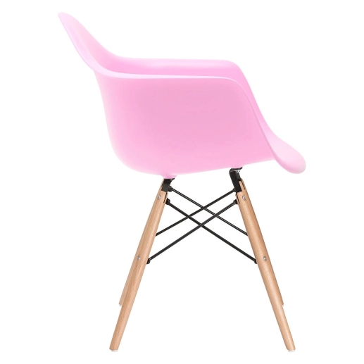 Kit 2 Cadeiras de jantar Charles Eames Eiffel DAW em Polipropileno - Rosa claro Produto Kit 2 Cadeiras de jantar Charles Eames Eiffel DAW em Polipropileno - Rosa claro