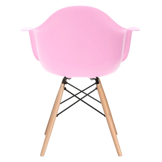 Kit 2 Cadeiras de jantar Charles Eames Eiffel DAW em Polipropileno - Rosa claro Produto Kit 2 Cadeiras de jantar Charles Eames Eiffel DAW em Polipropileno - Rosa claro