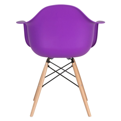 Produto Kit 2 Cadeiras de jantar Charles Eames Eiffel DAW em Polipropileno - Roxo