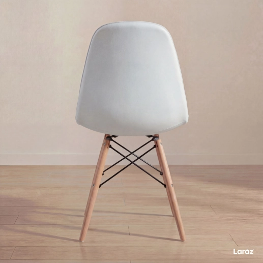 Produto Kit 2 Cadeiras de jantar Charles Eames Eiffel Botonê Estofada - Cinza claro