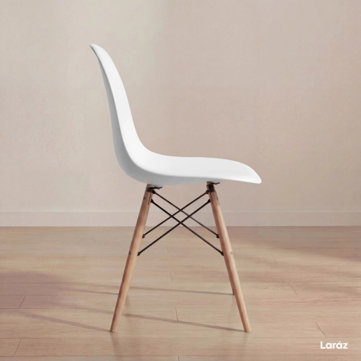 Produto Kit 2 Cadeiras de jantar Charles Eames Eiffel DSW em Polipropileno - Branco