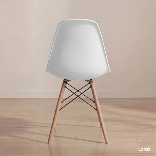 Produto Kit 2 Cadeiras de jantar Charles Eames Eiffel DSW em Polipropileno - Branco