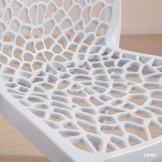 Produto Kit 2 Cadeiras de jantar Gruvyer com design contemporâneo e anatômico - Branco