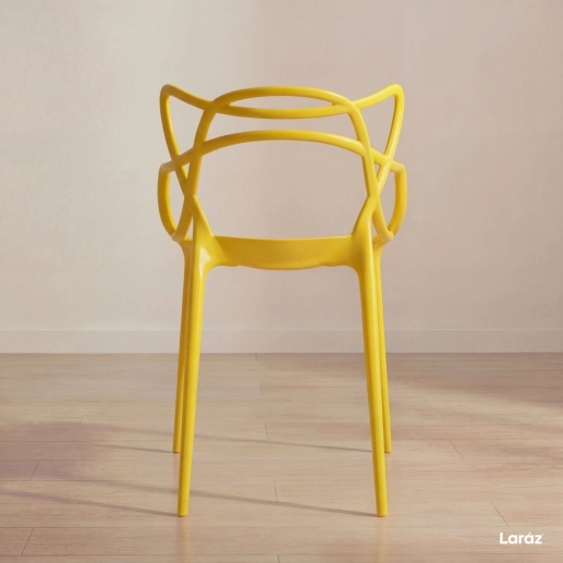 Produto Kit 2 Cadeiras de jantar Master Allegra Design Moderno em Polipropileno - Amarelo