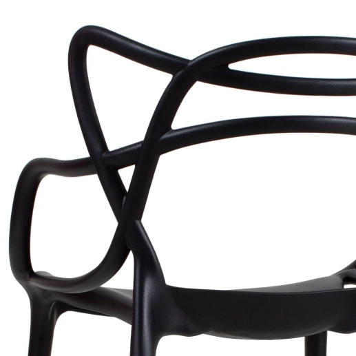 Produto Kit 2 Cadeiras de jantar Master Allegra Design Moderno em Polipropileno - Preto
