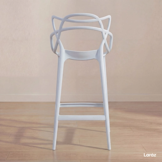 Kit 3 Banquetas alta para bancada Master Allegra em Polipropileno 78 cm - Branco Produto Kit 3 Banquetas alta para bancada Master Allegra em Polipropileno 78 cm - Branco