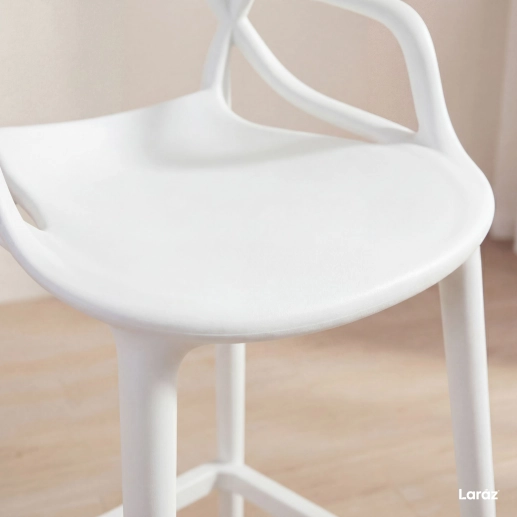 Kit 3 Banquetas alta para bancada Master Allegra em Polipropileno 78 cm - Branco Produto Kit 3 Banquetas alta para bancada Master Allegra em Polipropileno 78 cm - Branco