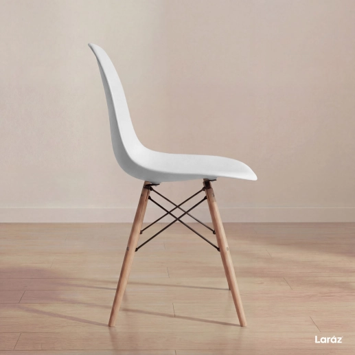 Produto Kit 3 Cadeiras de jantar Charles Eames Eiffel DSW em Polipropileno - Cinza claro