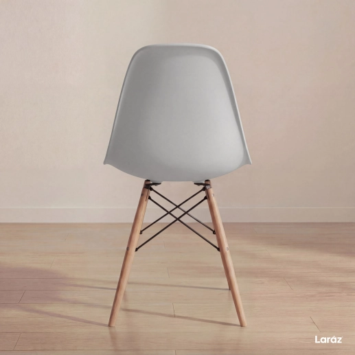 Produto Kit 3 Cadeiras de jantar Charles Eames Eiffel DSW em Polipropileno - Cinza claro