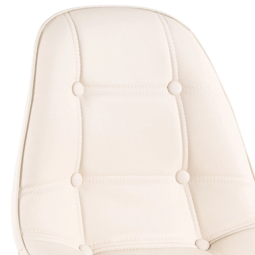 Produto Kit 3 Cadeiras de jantar Charles Eames Eiffel Botonê Estofada - Creme