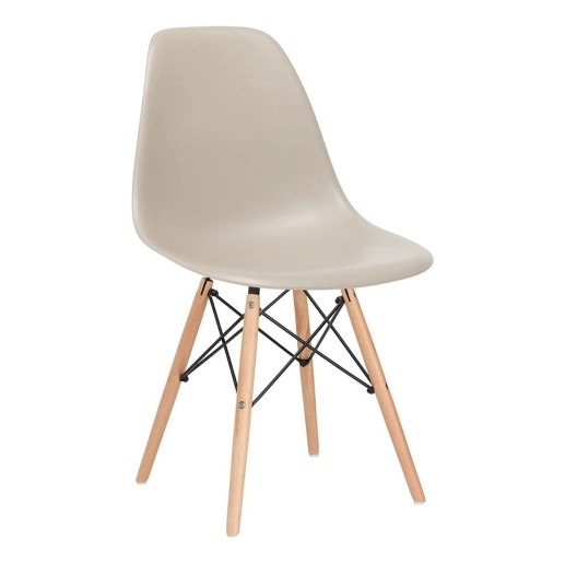 Produto Kit 32 Cadeiras de jantar Charles Eames Eiffel DSW em Polipropileno - Nude