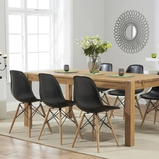 Produto Kit 32 Cadeiras de jantar Charles Eames Eiffel DSW em Polipropileno - Preto