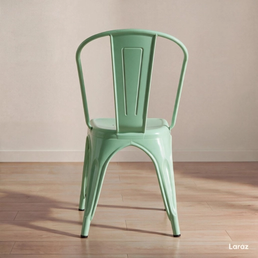 Kit 32 Cadeiras de jantar Iron Tolix com design industrial – Verde Claro Produto Kit 32 Cadeiras de jantar Iron Tolix com design industrial – Verde Claro
