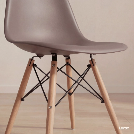Produto Kit 4 Cadeiras de jantar Charles Eames Eiffel DSW em Polipropileno - Fendi