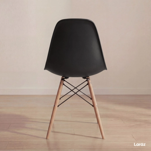 Produto Kit 4 Cadeiras de jantar Charles Eames Eiffel DSW em Polipropileno - Preto