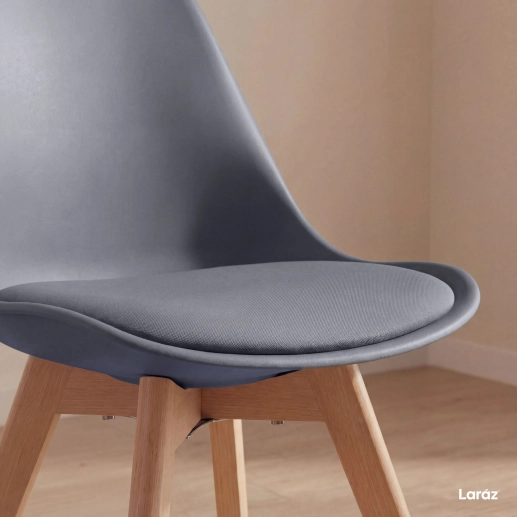 Produto Kit 4 Cadeiras de jantar Leda com assento estofado e design moderno - Fendi
