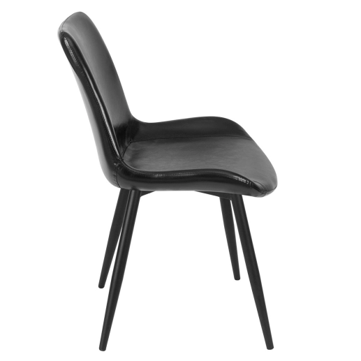 Produto kit 4 Cadeiras estofada Detroit Marrom Preto