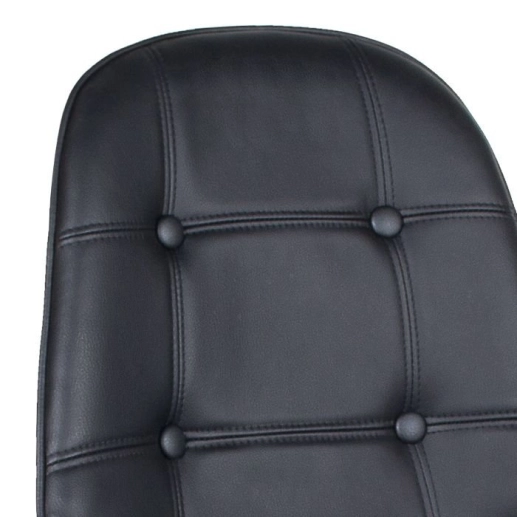 Produto Kit 4 Cadeiras estofada Charles Eames Eiffel Botonê DKR com pés de metal cromado – Preto