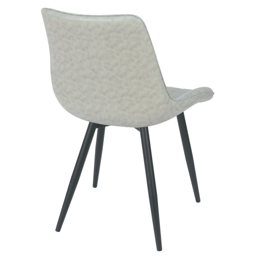 Produto Kit 4 Cadeiras estofada Chicago com design industrial – Cinza Claro