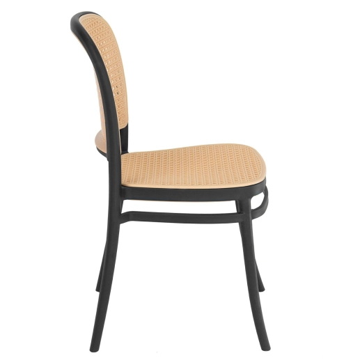 Produto Kit 4 Cadeiras de jantar Amis Lola com design moderno e assento confortável - Preto