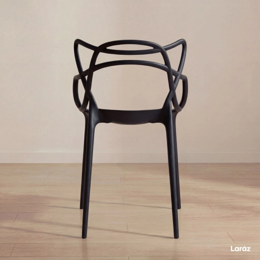 Produto Kit 5 Cadeiras de jantar Master Allegra Design Moderno em Polipropileno - Preto