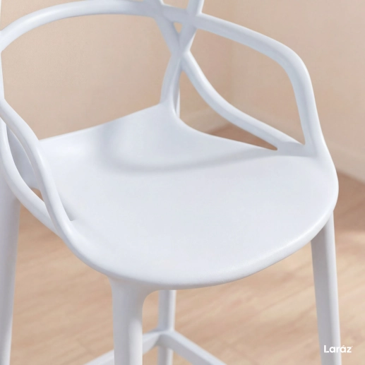 Kit 6 Banquetas média para bancada Master Allegra em Polipropileno 66 cm - Branco Produto Kit 6 Banquetas média para bancada Master Allegra em Polipropileno 66 cm - Branco