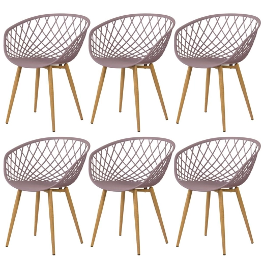 Kit 6 Cadeiras de jantar Clarice Nest com design moderno e anatômico - Fendi Produto Kit 6 Cadeiras de jantar Clarice Nest com design moderno e anatômico - Fendi