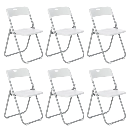 Produto Kit 6 cadeiras dobrável Fort para restaurante e espaços comerciais – Branco